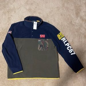 Polo Ralph Lauren RLPC RL-67 P93 Snap Button Fleece Mockneck Jacket size XL